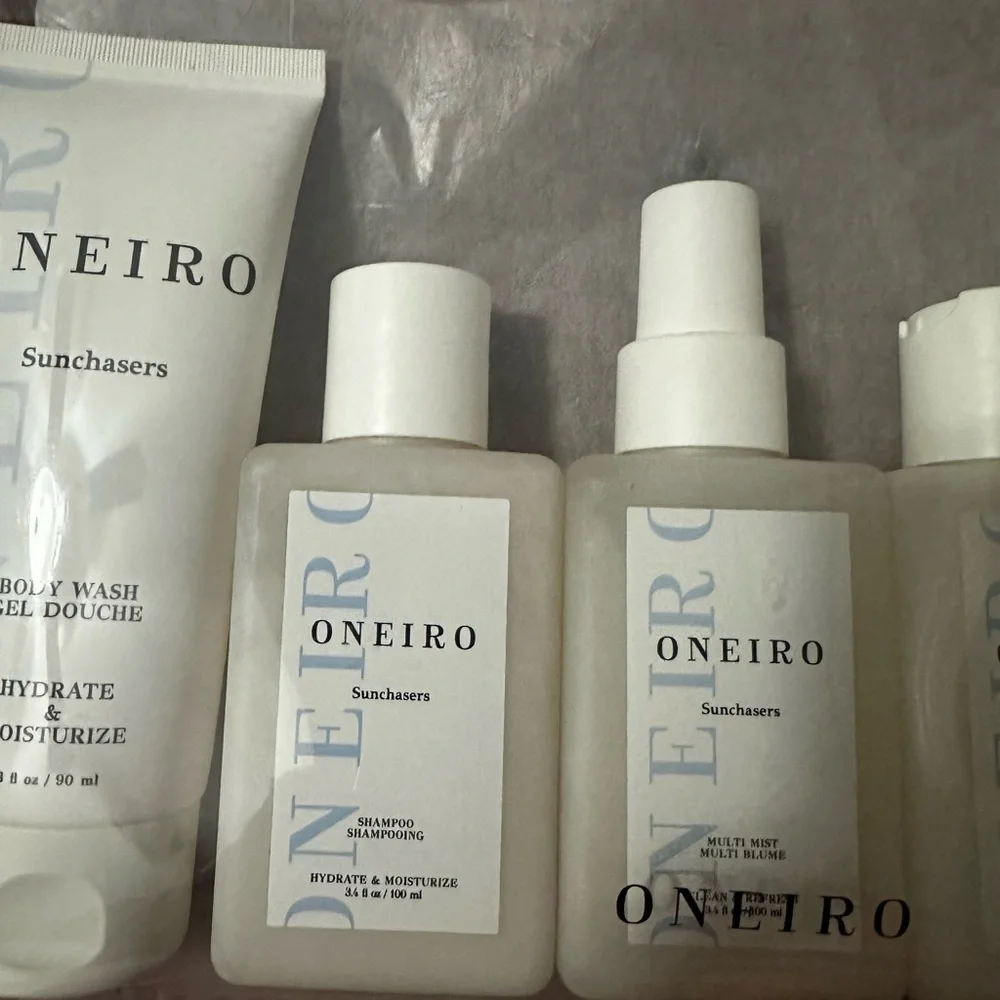 Oneiro Sunchasers Travel Set – 5 pc Hydrate & Moisturize Hair & Body Kit – NWT
